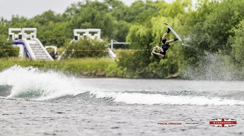 Rider at the 2025 Midlands Nautique Wake Open - Photo Mantis Pro Media