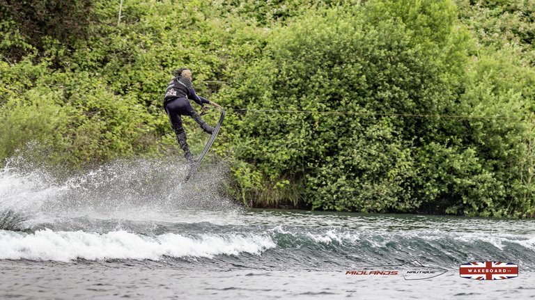 Rider at the 2025 Midlands Nautique Wake Open - Photo Mantis Pro Media