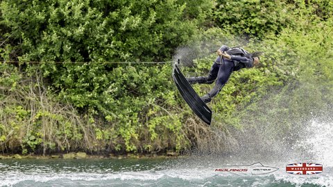 Rider at the 2025 Midlands Nautique Wake Open - Photo Mantis Pro Media