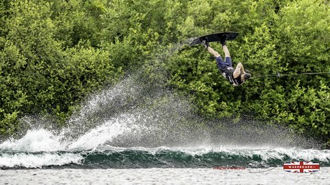Rider at the 2025 Midlands Nautique Wake Open - Photo Mantis Pro Media