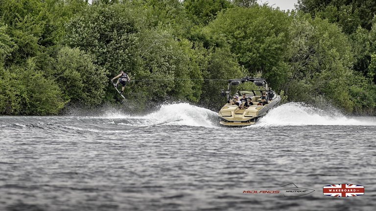 Rider at the 2025 Midlands Nautique Wake Open - Photo Mantis Pro Media