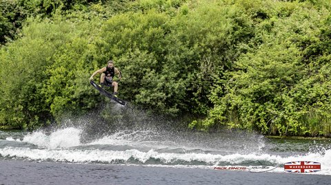 Rider at the 2025 Midlands Nautique Wake Open - Photo Mantis Pro Media