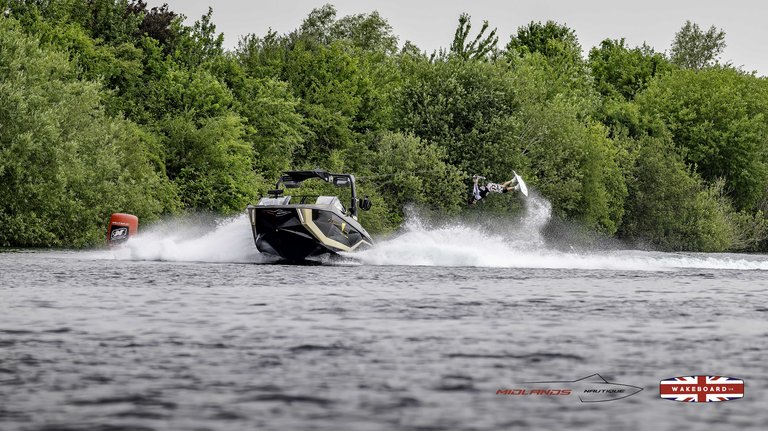 Rider at the 2025 Midlands Nautique Wake Open - Photo Mantis Pro Media