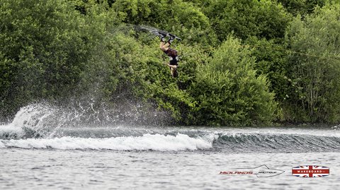 Rider at the 2025 Midlands Nautique Wake Open - Photo Mantis Pro Media