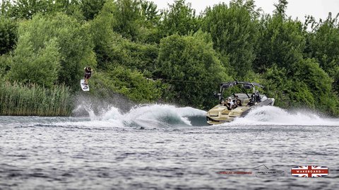 Rider at the 2025 Midlands Nautique Wake Open - Photo Mantis Pro Media
