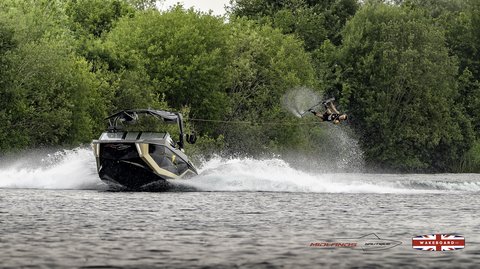 Rider at the 2025 Midlands Nautique Wake Open - Photo Mantis Pro Media