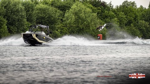 Rider at the 2025 Midlands Nautique Wake Open - Photo Mantis Pro Media
