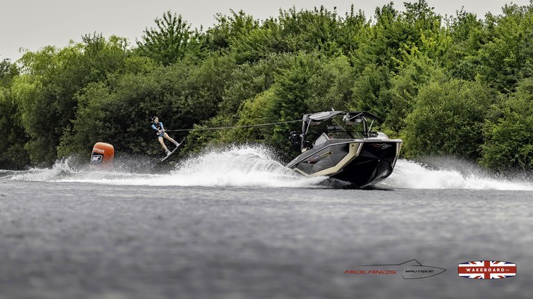 Rider at the 2025 Midlands Nautique Wake Open - Photo Mantis Pro Media