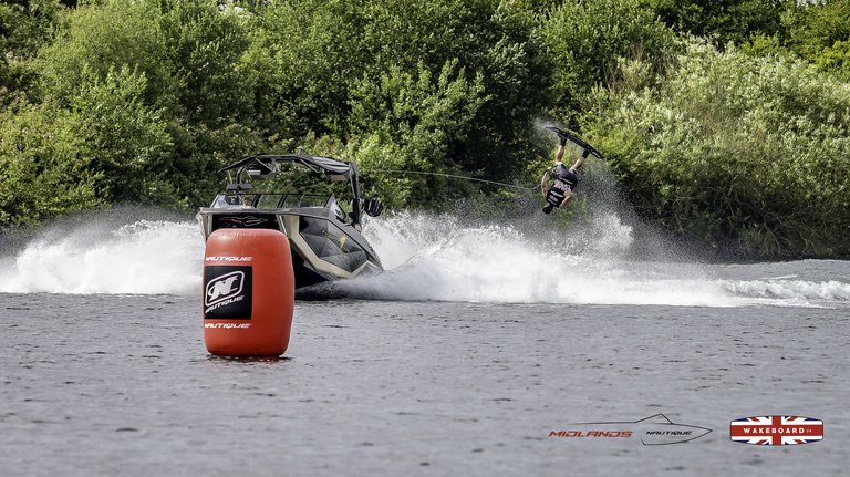 Rider at the 2025 Midlands Nautique Wake Open - Photo Mantis Pro Media