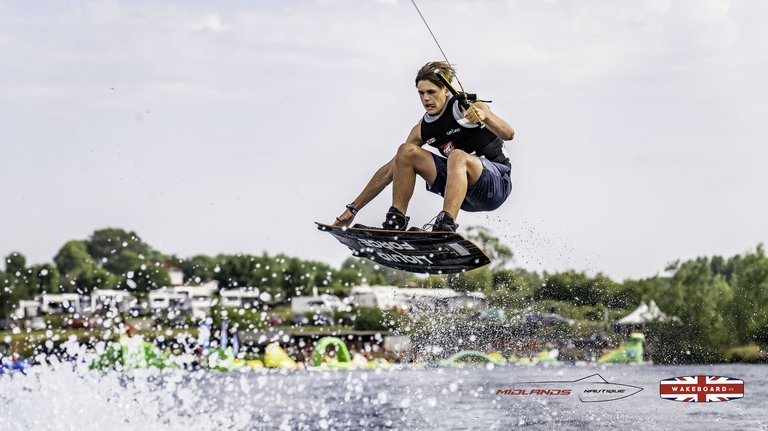 Rider at the 2025 Midlands Nautique Wake Open - Photo Mantis Pro Media