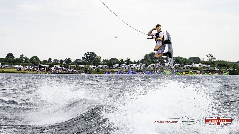 Rider at the 2025 Midlands Nautique Wake Open - Photo Mantis Pro Media