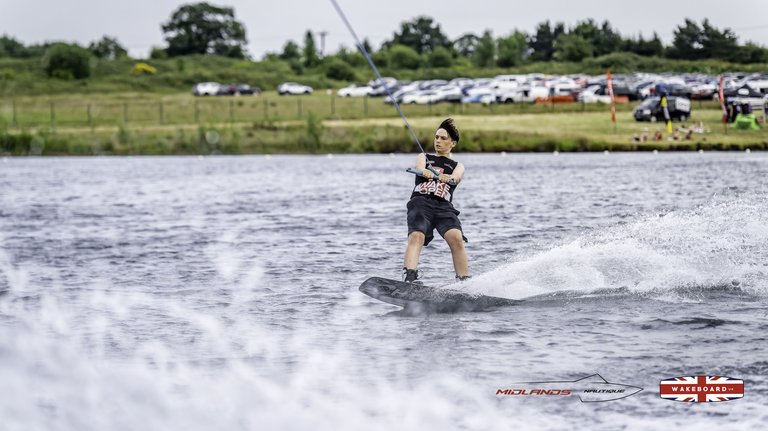 Rider at the 2025 Midlands Nautique Wake Open - Photo Mantis Pro Media