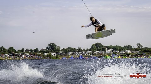 Rider at the 2025 Midlands Nautique Wake Open - Photo Mantis Pro Media