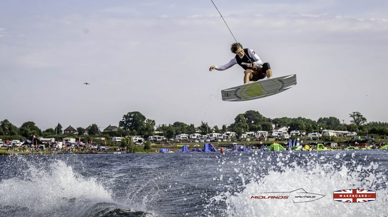 Rider at the 2025 Midlands Nautique Wake Open - Photo Mantis Pro Media