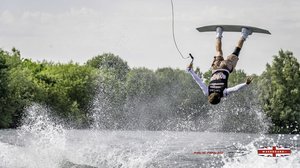 Rider at the 2025 Midlands Nautique Wake Open - Photo Mantis Pro Media