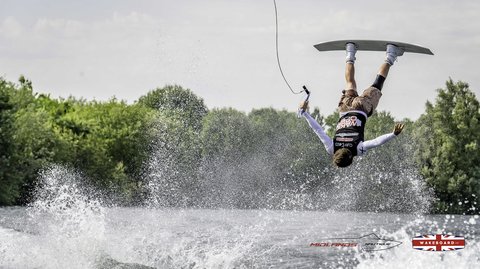 Rider at the 2025 Midlands Nautique Wake Open - Photo Mantis Pro Media