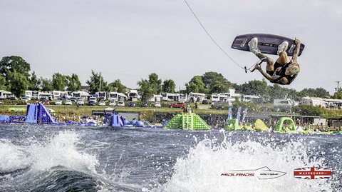 Rider at the 2025 Midlands Nautique Wake Open - Photo Mantis Pro Media