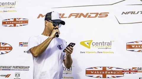 Rider at the 2025 Midlands Nautique Wake Open - Photo Mantis Pro Media