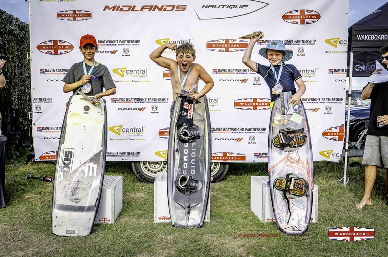 U12 Novice Podium at the 2025 Midlands Nautique Wake Open - Photo Mantis Pro Media
