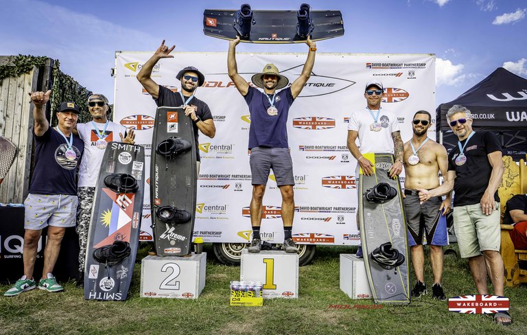 O40 Men Podium at the 2025 Midlands Nautique Wake Open - Photo Mantis Pro Media