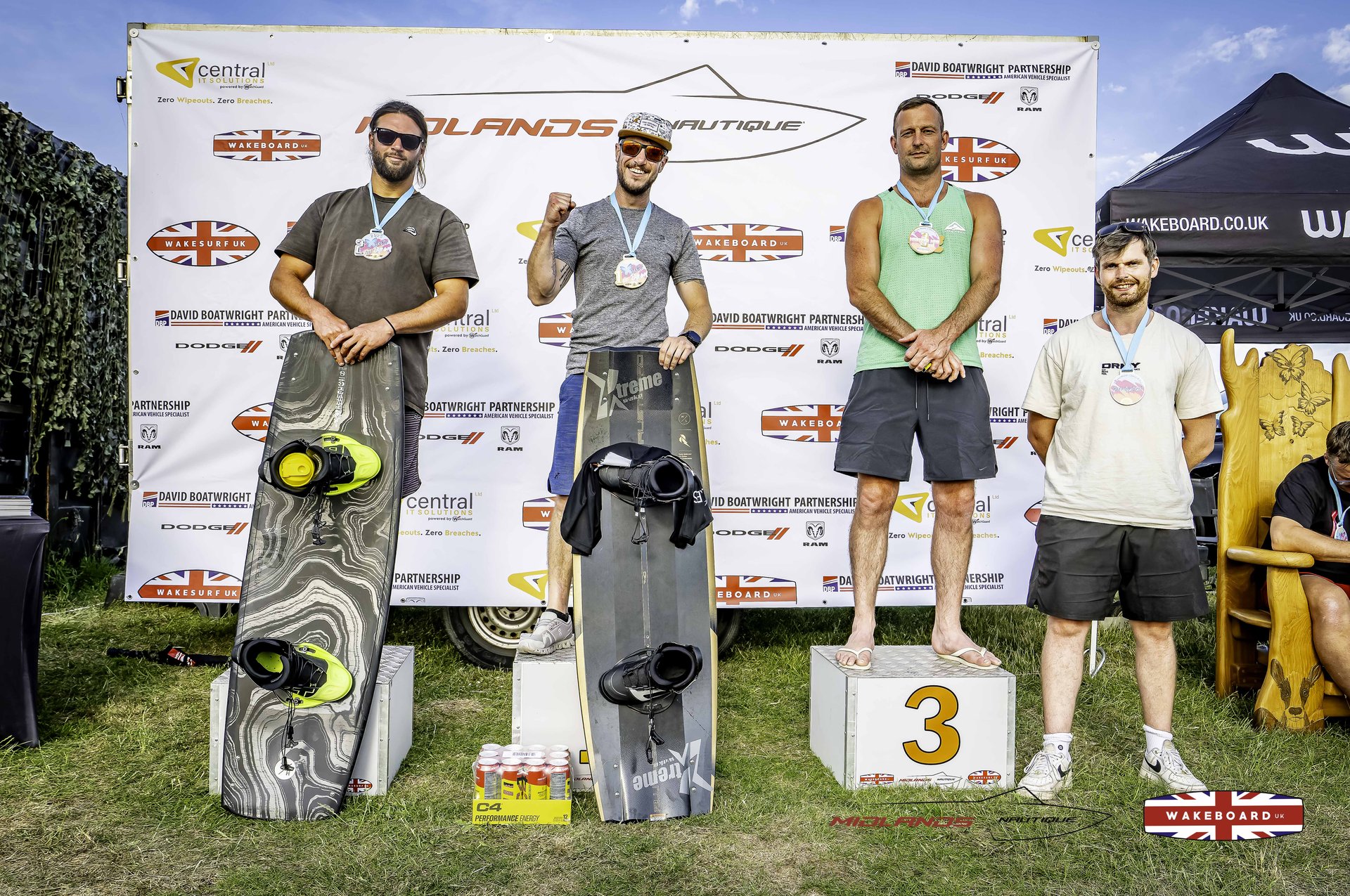 O30 Men Podium at the 2025 Midlands Nautique Wake Open