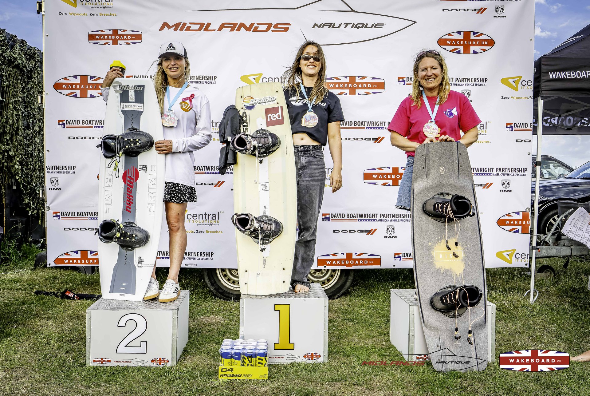 Open Women Podium at the 2025 Midlands Nautique Wake Open