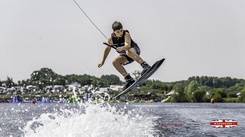 Rider at the 2025 Midlands Nautique Wake Open - Photo Mantis Pro Media