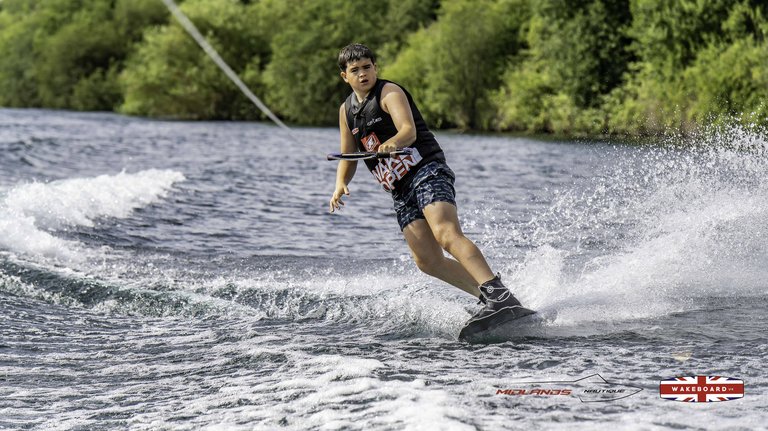 Rider at the 2025 Midlands Nautique Wake Open - Photo Mantis Pro Media