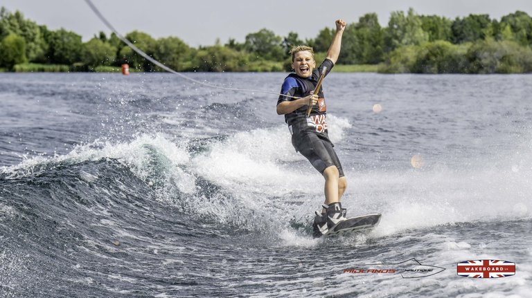 Rider at the 2025 Midlands Nautique Wake Open - Photo Mantis Pro Media