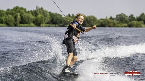Rider at the 2025 Midlands Nautique Wake Open - Photo Mantis Pro Media