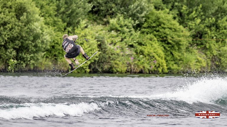 Rider at the 2025 Midlands Nautique Wake Open - Photo Mantis Pro Media
