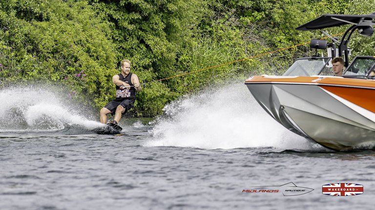 Rider at the 2025 Midlands Nautique Wake Open - Photo Mantis Pro Media