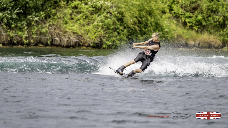 Rider at the 2025 Midlands Nautique Wake Open - Photo Mantis Pro Media