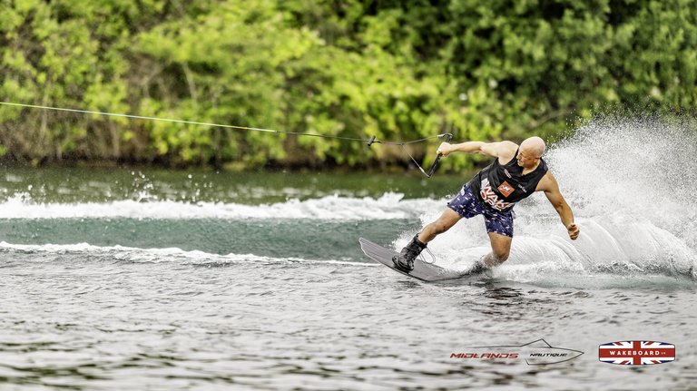 Rider at the 2025 Midlands Nautique Wake Open - Photo Mantis Pro Media