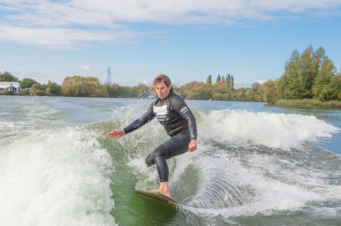Sam Buckles at the 2021 Malibu Boats UK Wakesurf Nationals - Photo Mich Rowley