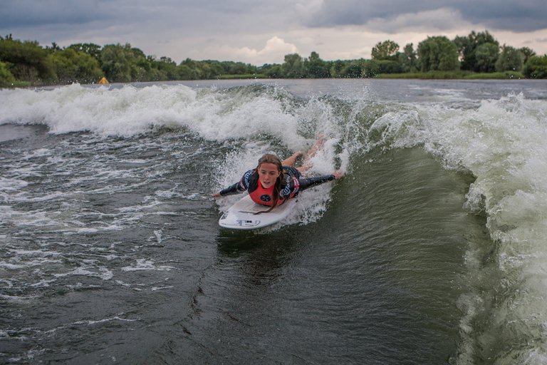 Ava Sherfield at the 2023 Malibu Boats UK Wakesurf Nationals - Photo Mark Osmond Mich Rowley
