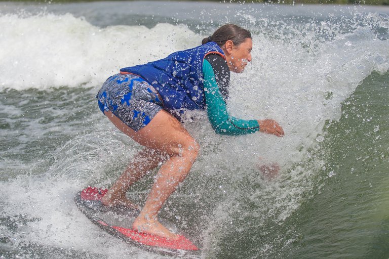 Christine Bickley at the 2023 Malibu Boats UK Wakesurf Nationals - Photo Mark Osmond Mich Rowley