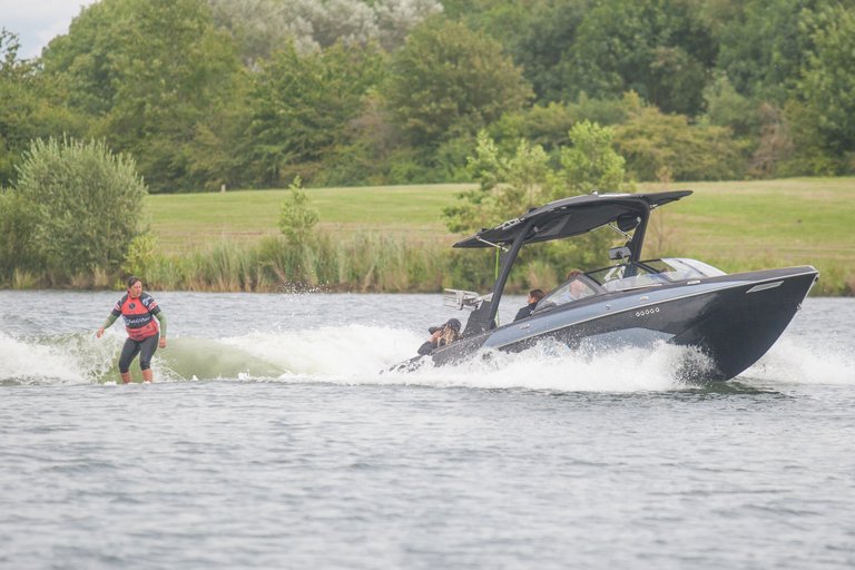 Christine Bickley at the 2023 Malibu Boats UK Wakesurf Nationals - Photo Mark Osmond Mich Rowley