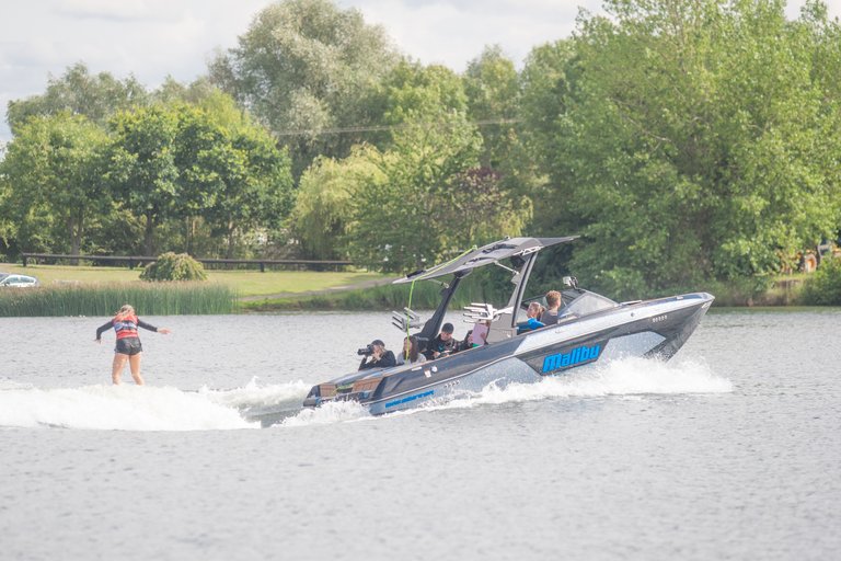 Malibu 23 LSV at the 2023 Malibu Boats UK Wakesurf Nationals - Photo Mark Osmond Mich Rowley