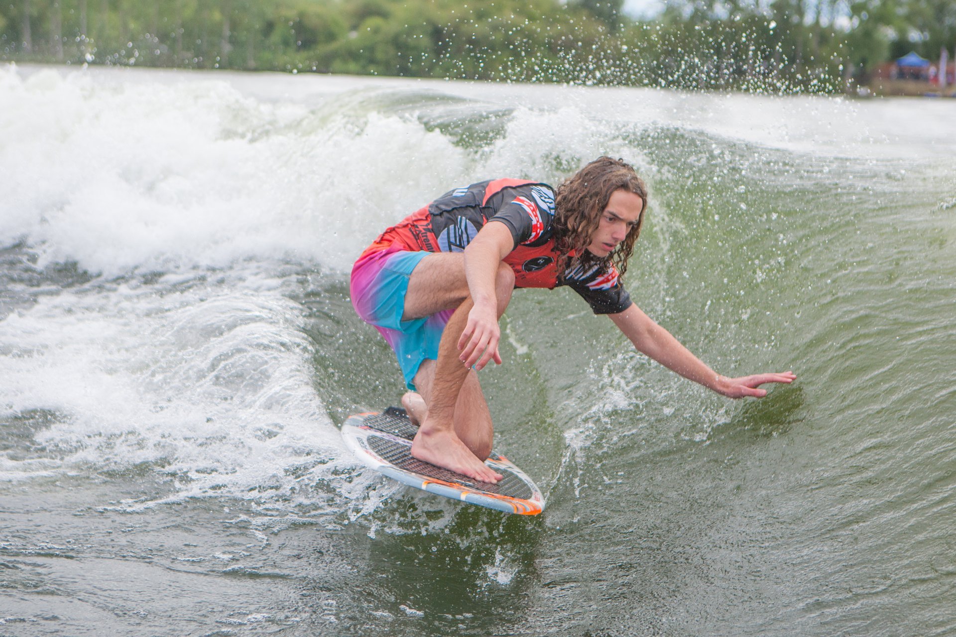 Ryan Thayne at the 2023 Malibu Boats UK Wakesurf Nationals