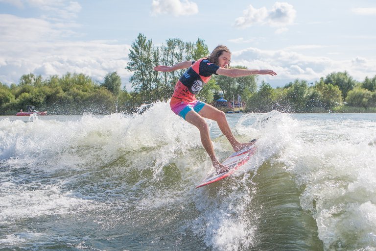 Ryan Thayne at the 2023 Malibu Boats UK Wakesurf Nationals