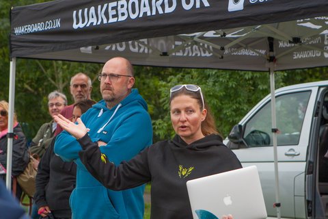 Staff at the 2023 Malibu Boats UK Wakesurf Nationals - Photo Mark Osmond Mich Rowley