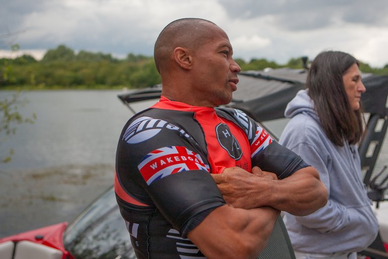 Wes Williams at the 2023 Malibu Boats UK Wakesurf Nationals - Photo Mark Osmond Mich Rowley